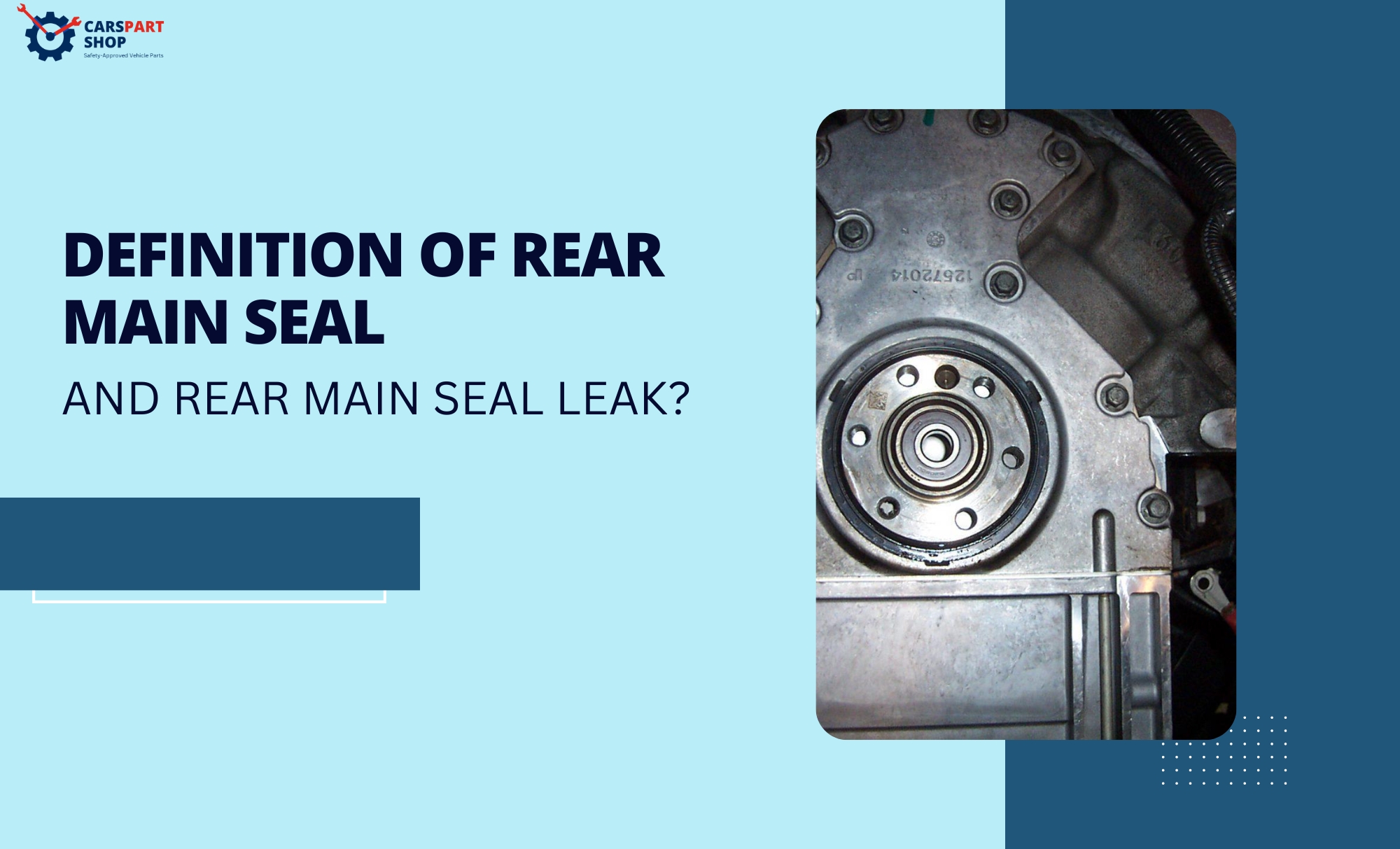 rear main seal leak meaning